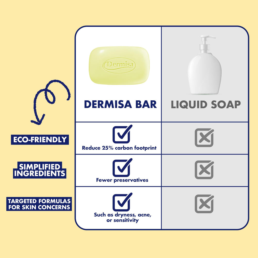 Dermisa Brightening Bar RSPO palm-oil symbol highlights sustainable sourcing.