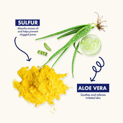 Dermisa sulfur bar aloe vera ingredients highlight natural cleanse for oily, blemish-prone skin.