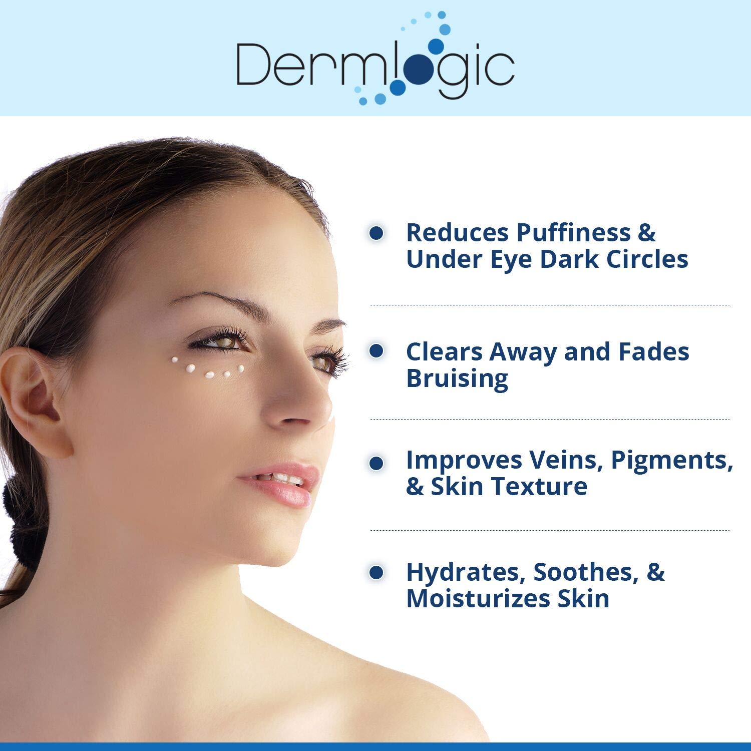 Dermlogic Vitamin K Cream spider-veins close-up suggests support for fragile capillaries.