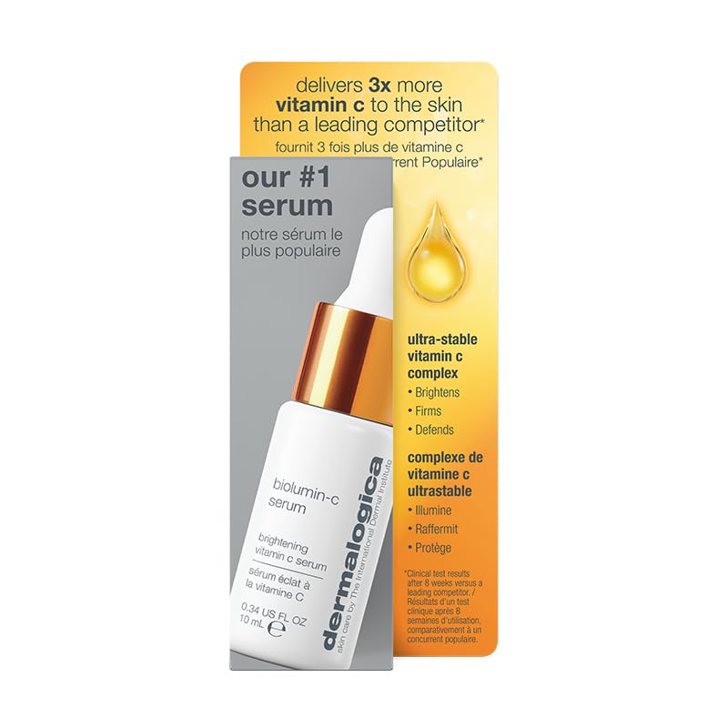 Dermalogica Biolumin-C Serum dropper closeup enables precise brightening drops