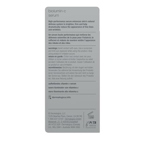Dermalogica Biolumin-C Serum texture on skin demonstrates lightweight hydration