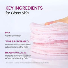 DERMALOGY Bio-Peel Wine Pad ingredients red wine and resveratrol for antioxidant support