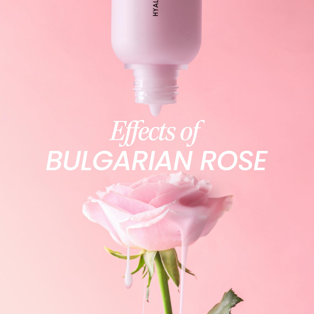DERMALOGY Hyal Glow Rose Essence texture close-up shows fast-absorbing, non-sticky finish.