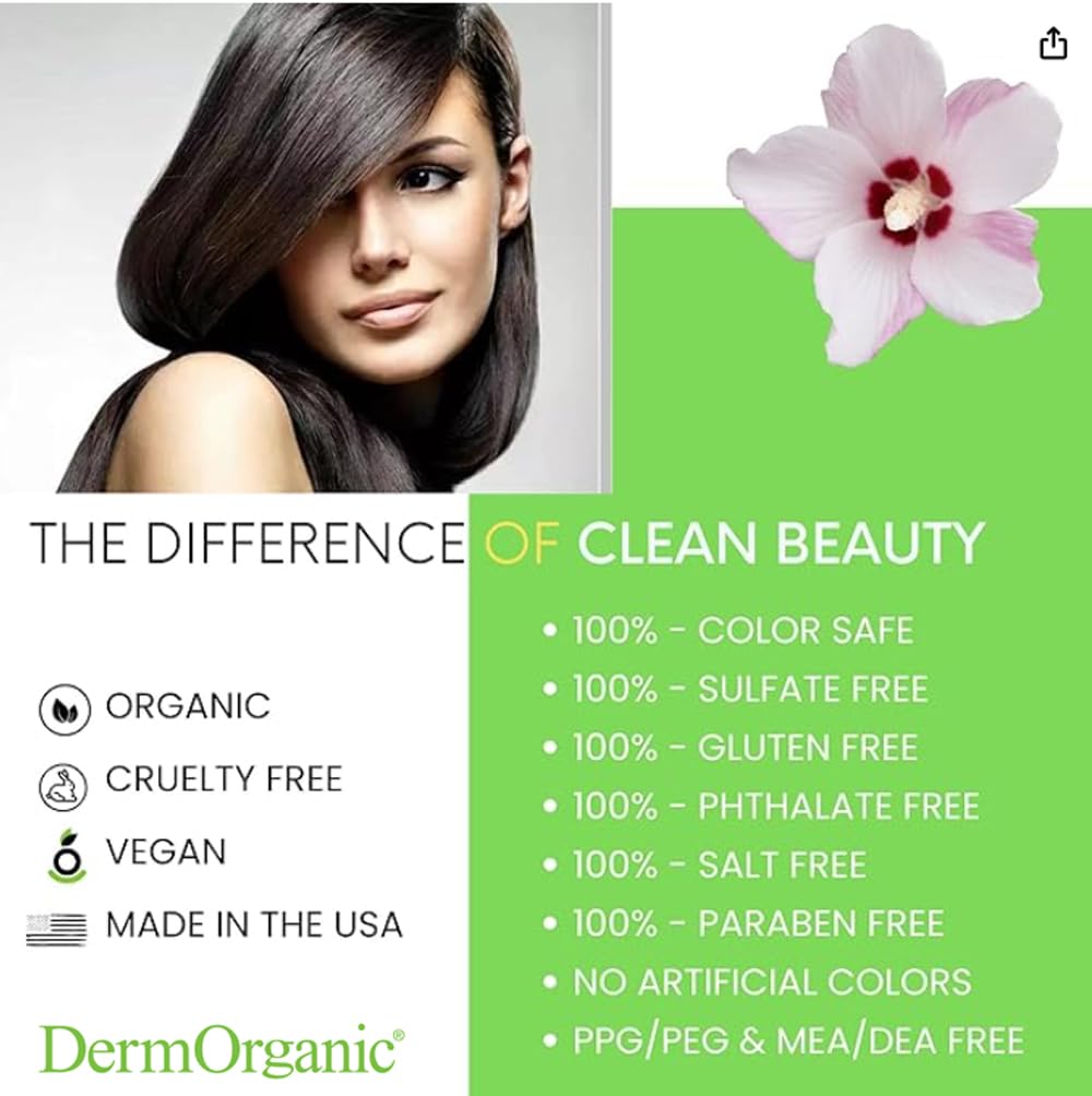 DermOrganic nourished hair after use with improved manageability and bounce