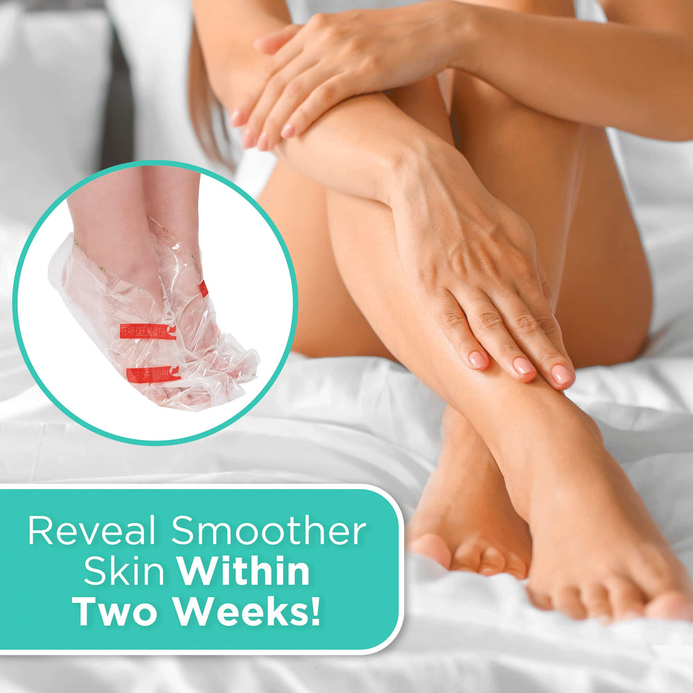 DERMORA Foot Peel Mask original-scent-label image evokes spa-like at-home treatment.