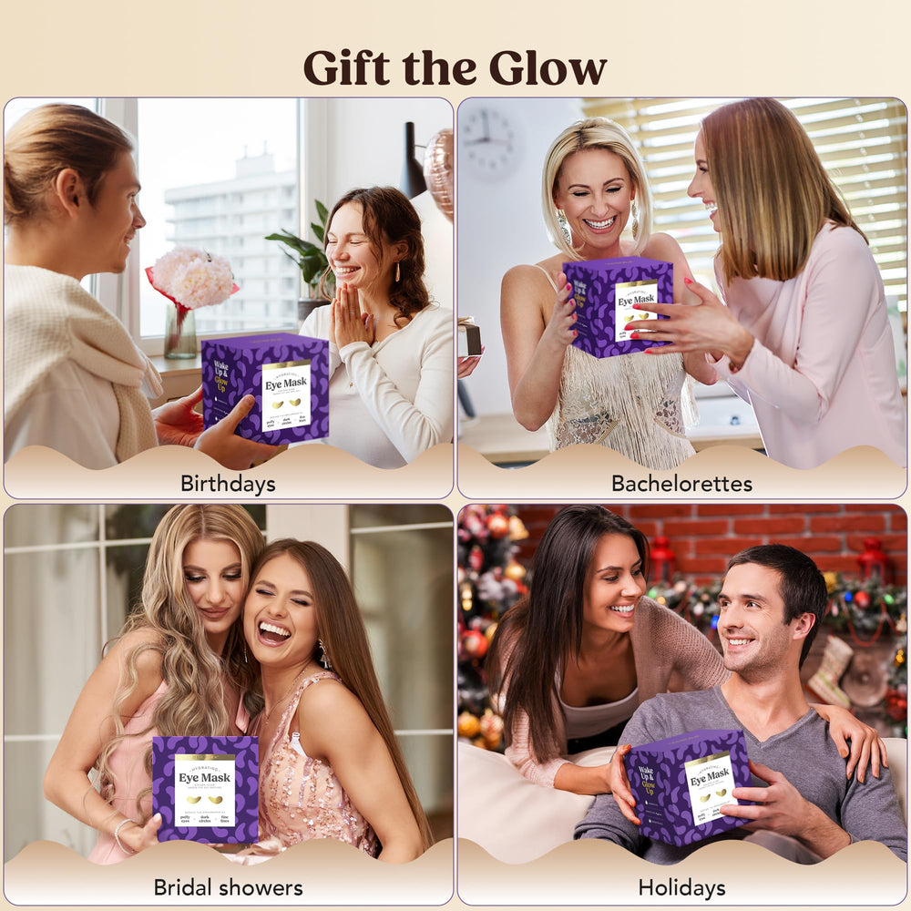 DERMORA Golden Glow under-eye patches delivering a bright, radiant look.