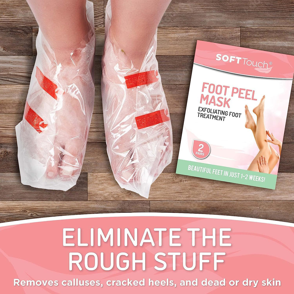 Dermora foot peel mask shown as gift-ready packaging for self-care