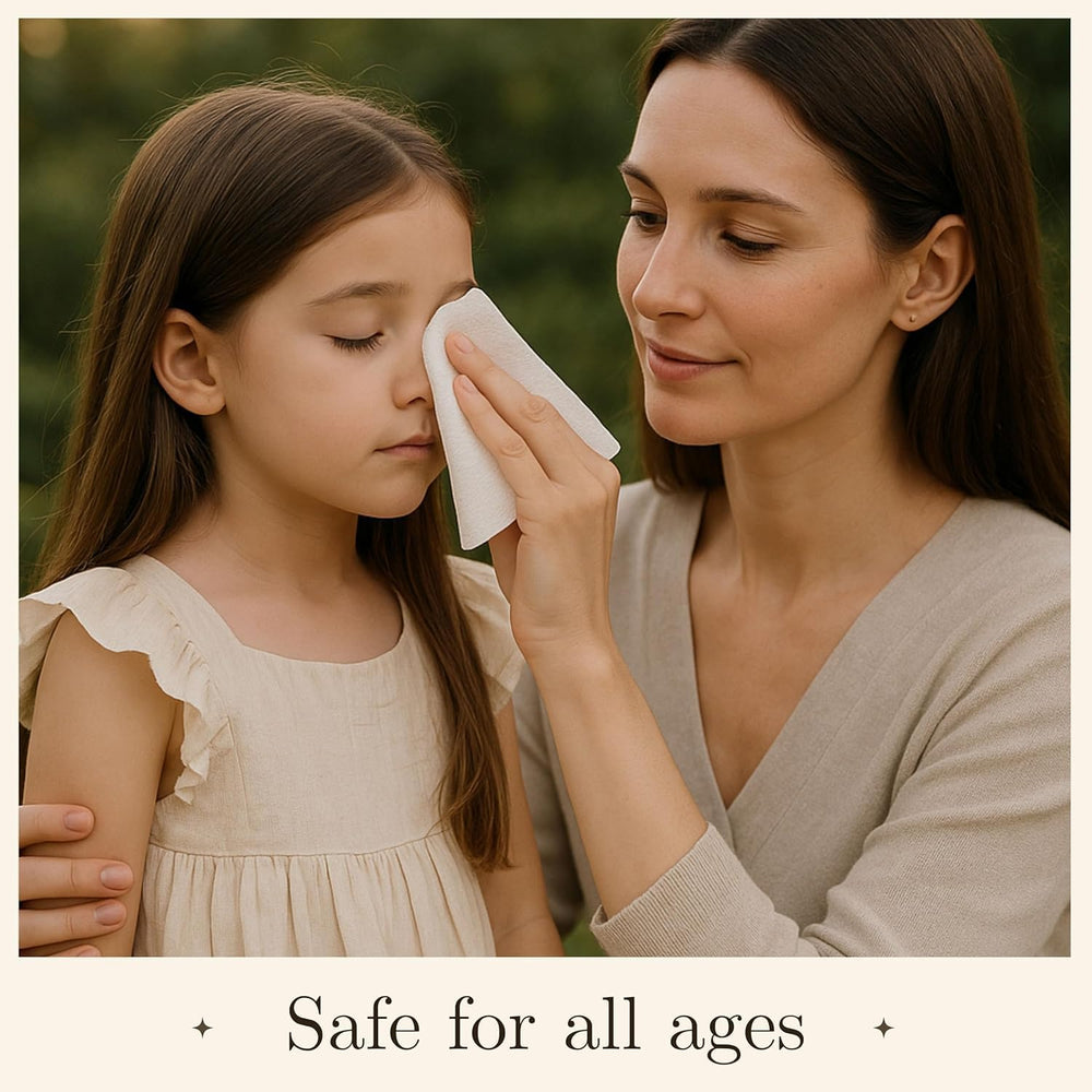 DERMORE on-the-go case demonstrates travel-friendly eyelid hygiene without rinsing.