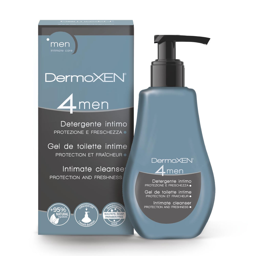 DERMOXEN 4Men intimate wash bottle front shows daily freshness for men