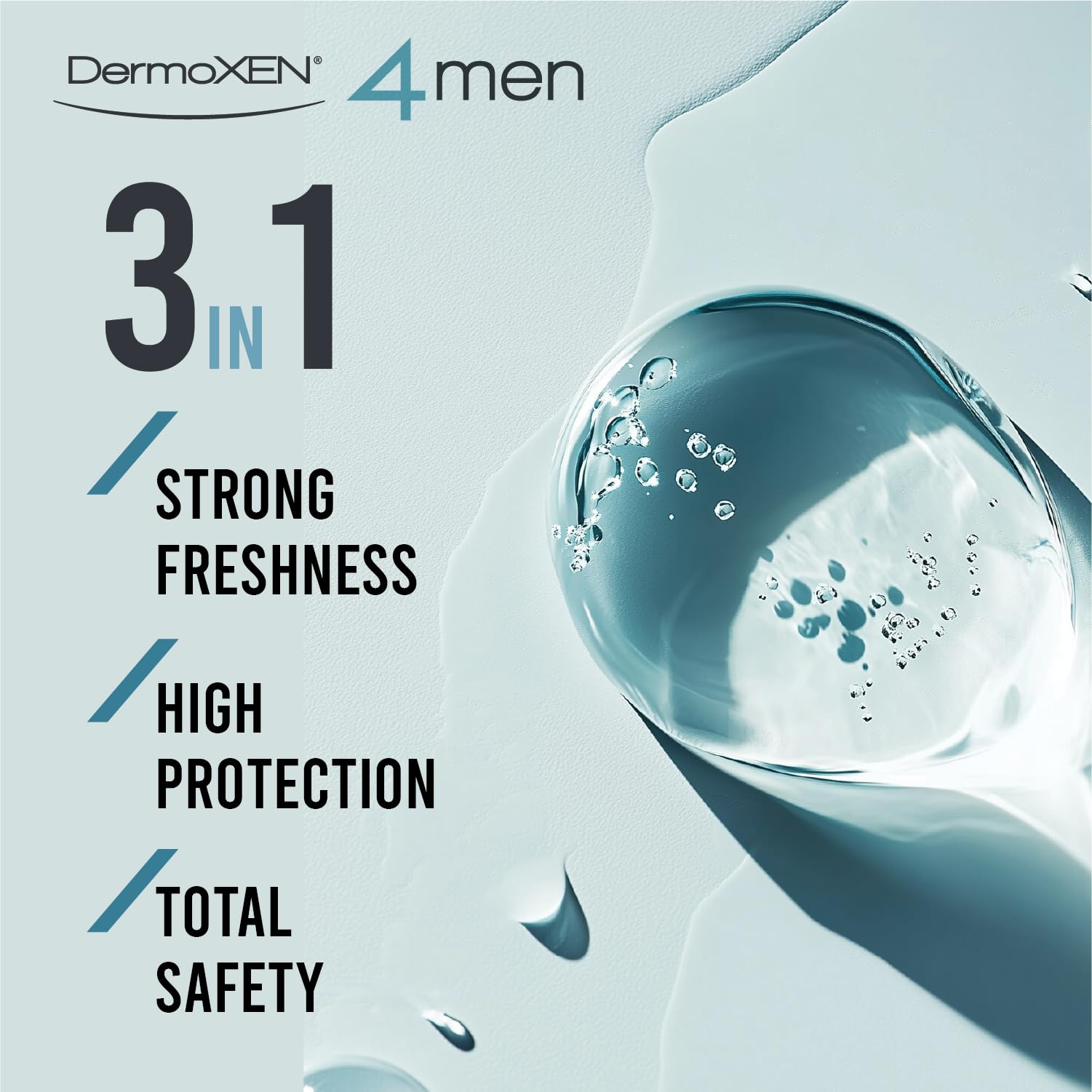 DERMOXEN 4Men prebiotics support balanced skin microbiome during daily use