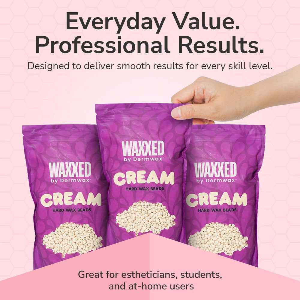 Dermwax WAXXED delicate-zone-application demonstrates flexibility for sensitive areas.