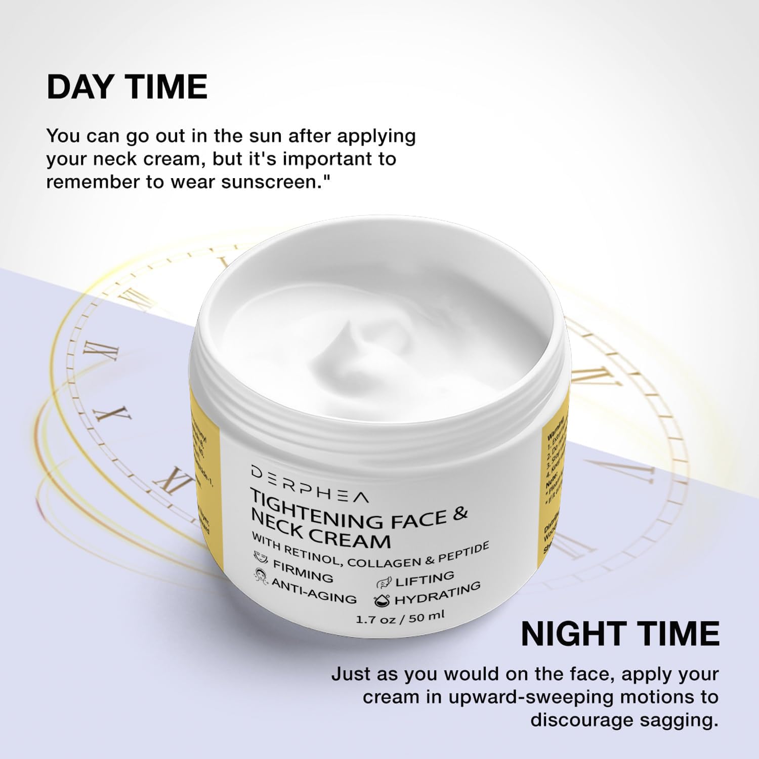 DERPHEA creamy-texture spreads smoothly and absorbs quickly on skin.