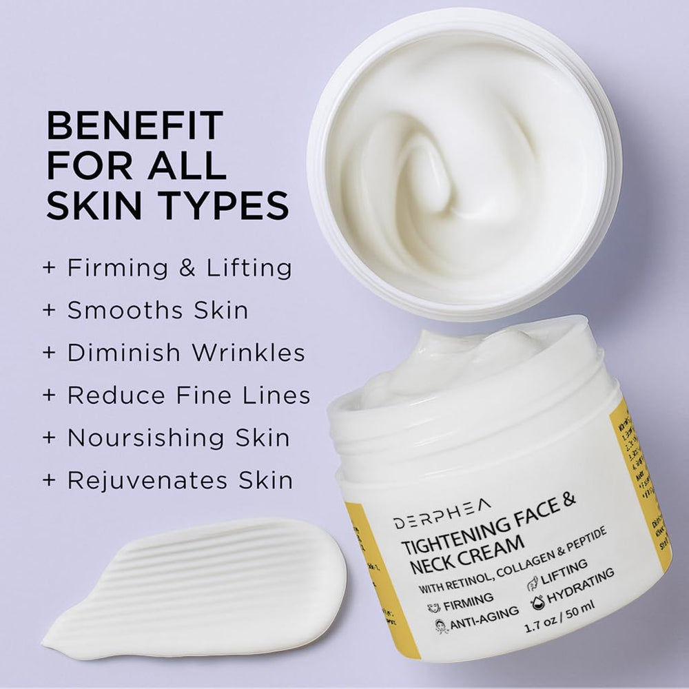 DERPHEA hydration-focused neck care promotes softness and moisturized feel.