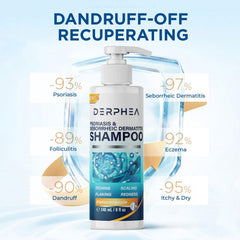 DERPHEA shampoo removes buildup on scalp for clearer appearance