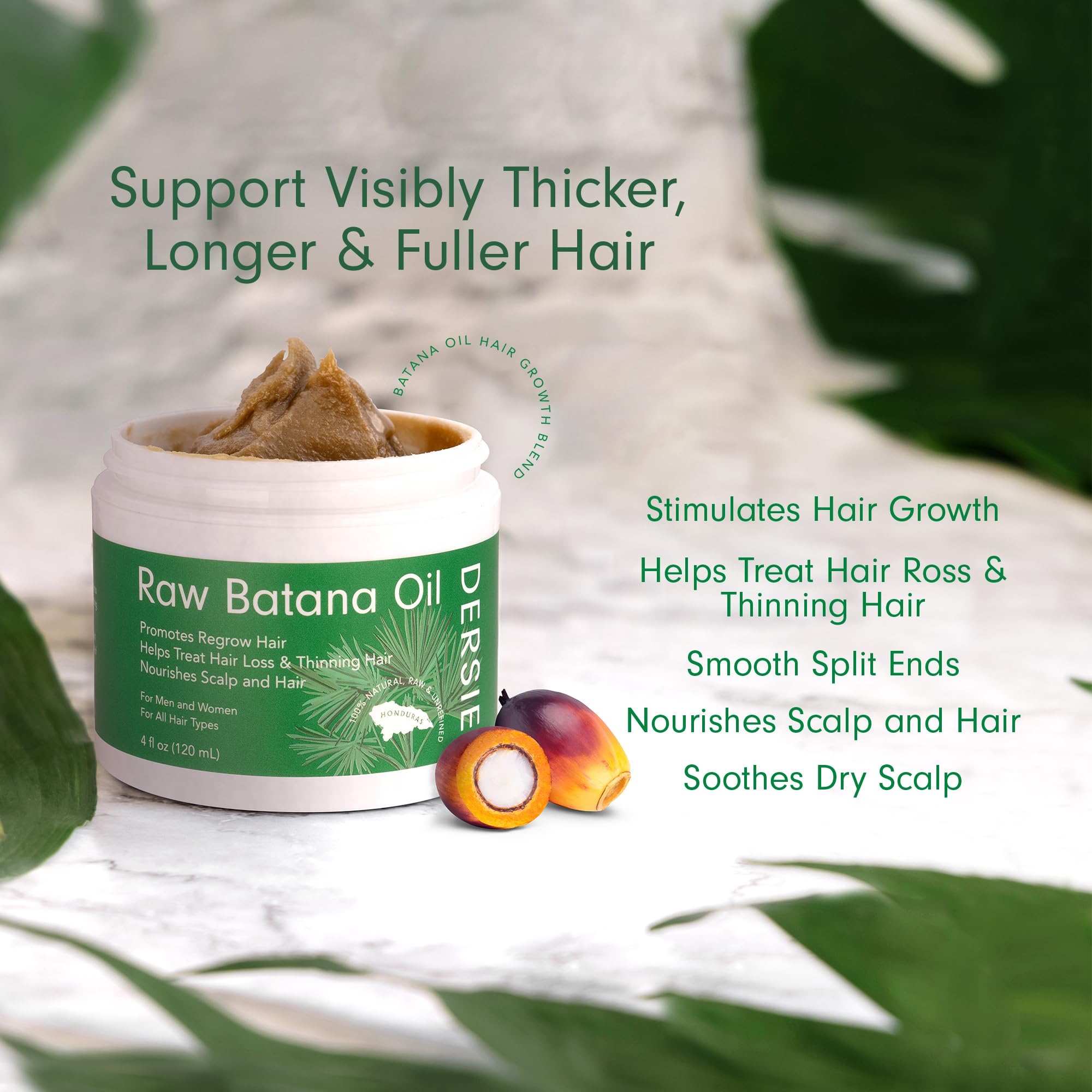 Dersie Batana Oil for damaged hair repair and frizz reduction