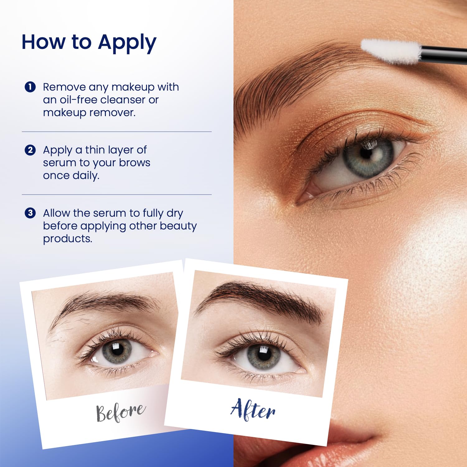 Dersie Eyebrow Growth Serum 6-month supply graphic signals lasting value