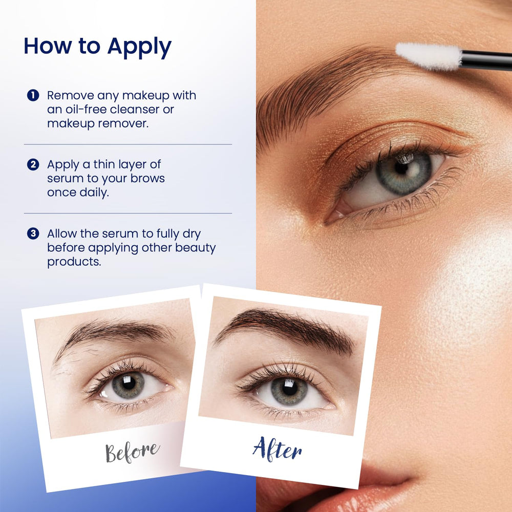 Dersie Eyebrow Growth Serum 6-month supply graphic signals lasting value