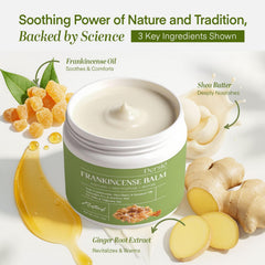 Dersie Frankincense Balm shea-coconut-ingredients image shows nourishing base butters.