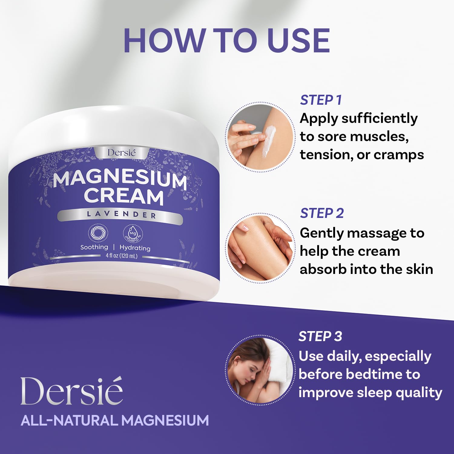 Dersie magnesium cream is gentle enough for kids and adults.