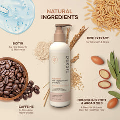 Dersie Rice Water Shampoo lather close-up suggests gentle cleansing for all hair types