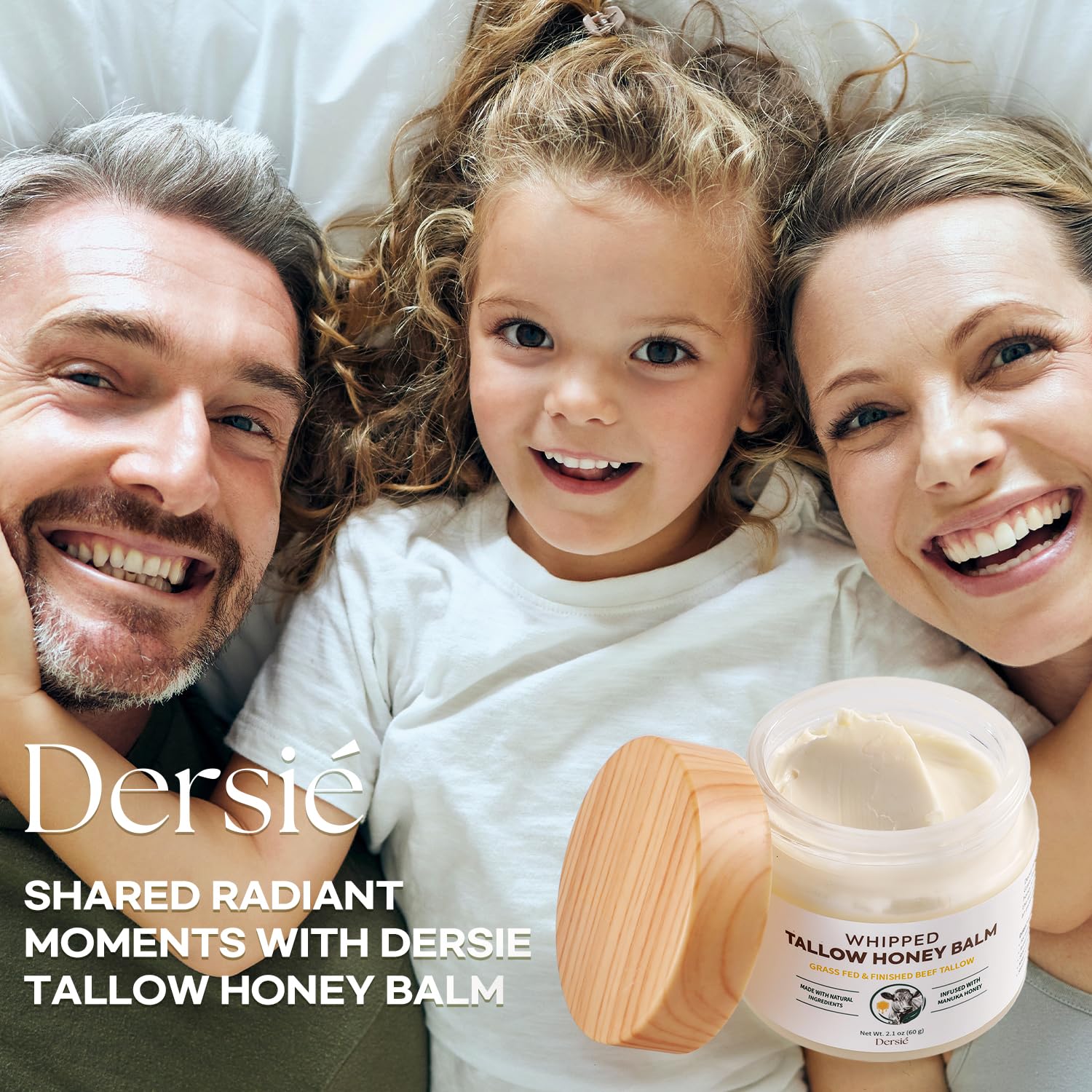 Dersie Tallow and Honey Balm daily-use routine closeup suggests easy integration.