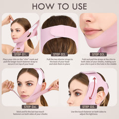 Dersoud double-lifting design demonstrates improved jawline tightening.