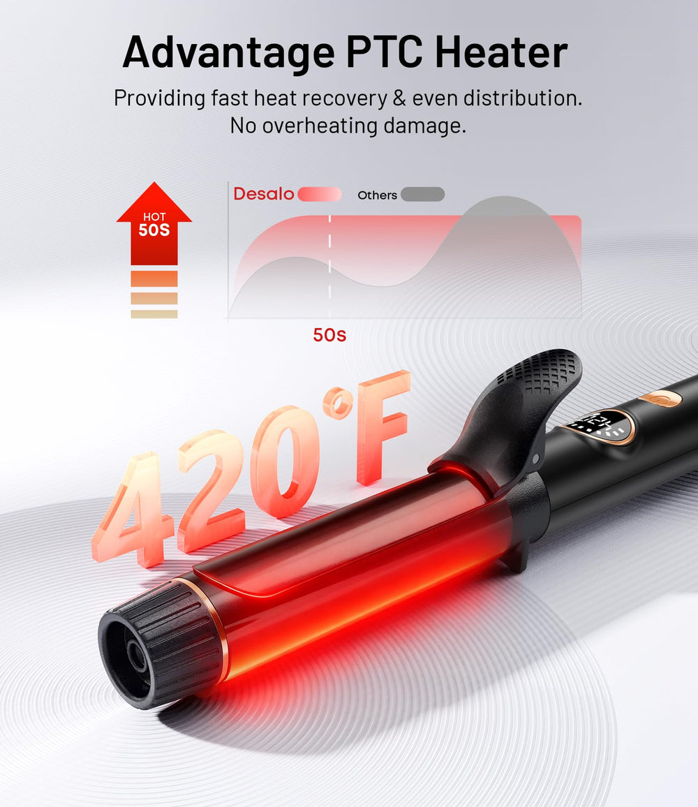 Desalo two-point rest stand and 360-degree cord for easy operation.