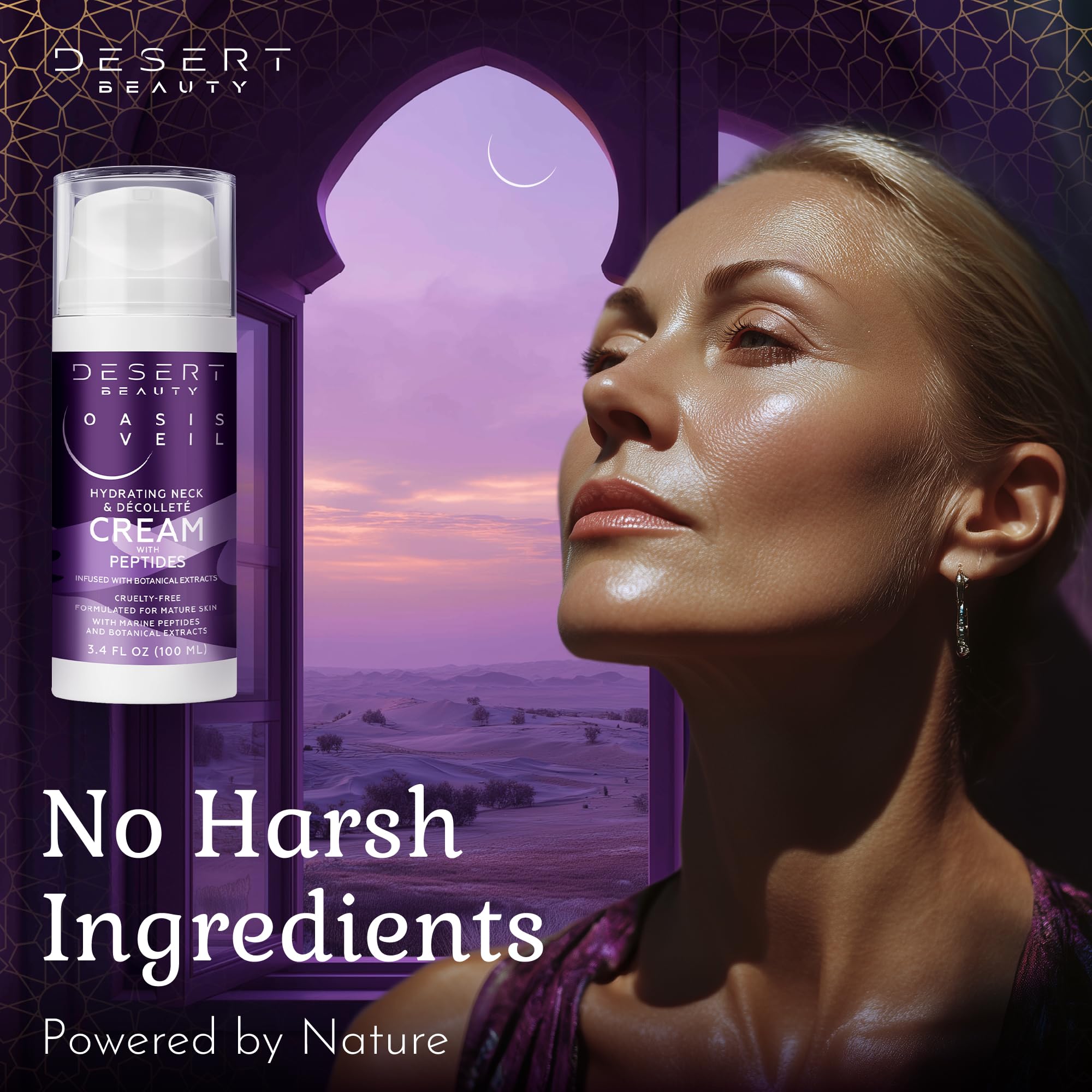Desert Beauty neckline-texture-swatch highlights smoother skin texture and reduced lines.