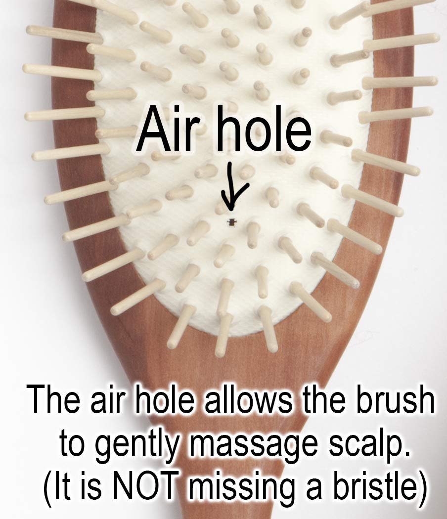 Desert Breeze anti-static wood brush demonstrates reduced static and frizz in dry weather
