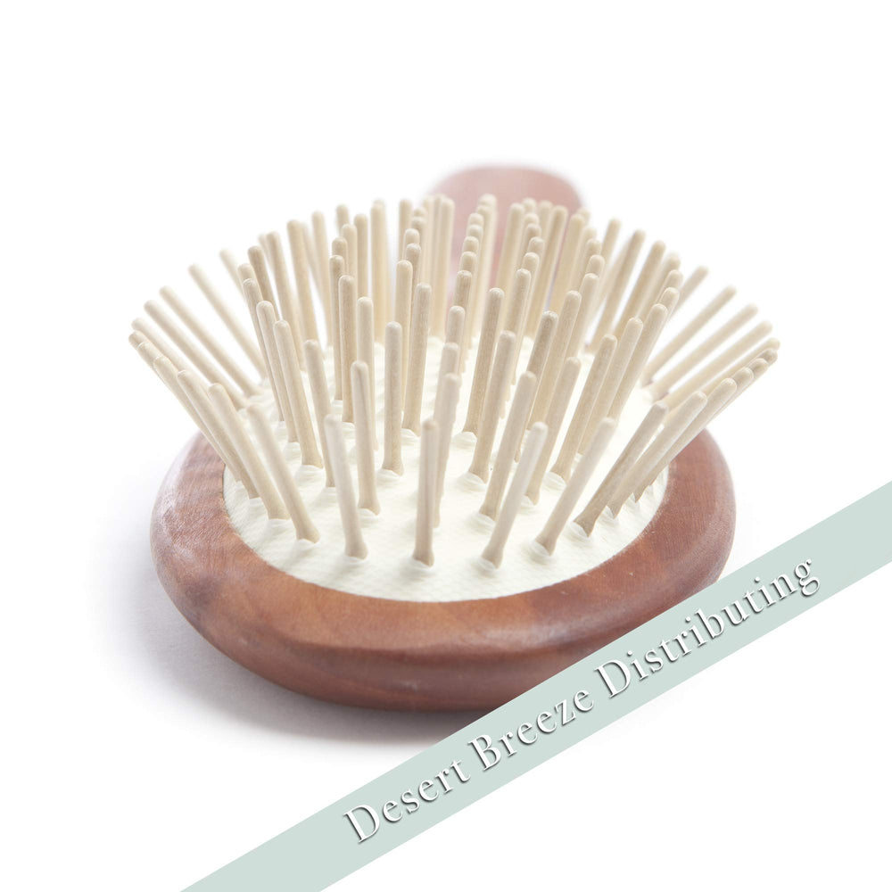 Desert Breeze pear wood handle ergonomic grip photo highlights comfortable daily brushing