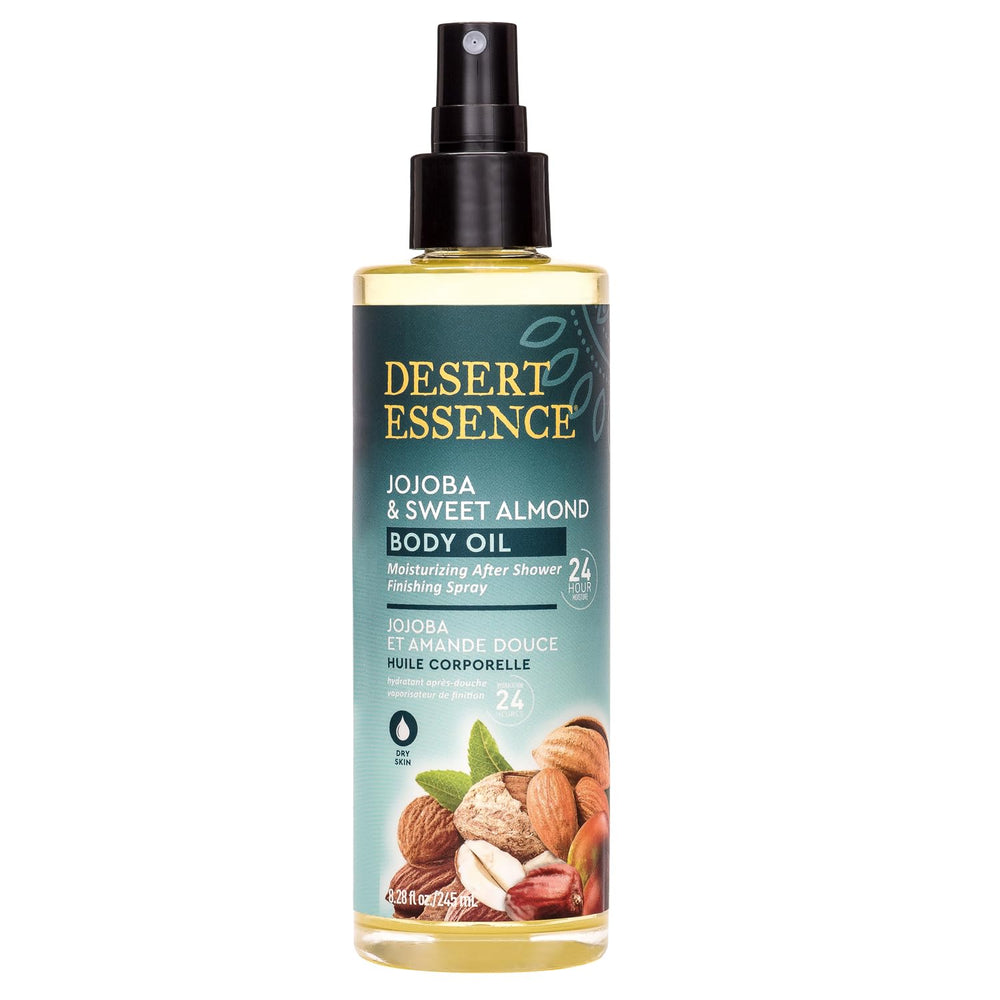 Desert Essence: spray de aceite corporal para hidratación profunda y brillo natural