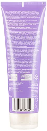 Desert Essence Bulgarian Lavender Hand and Body Lotion texture shows silky, non-greasy hydration