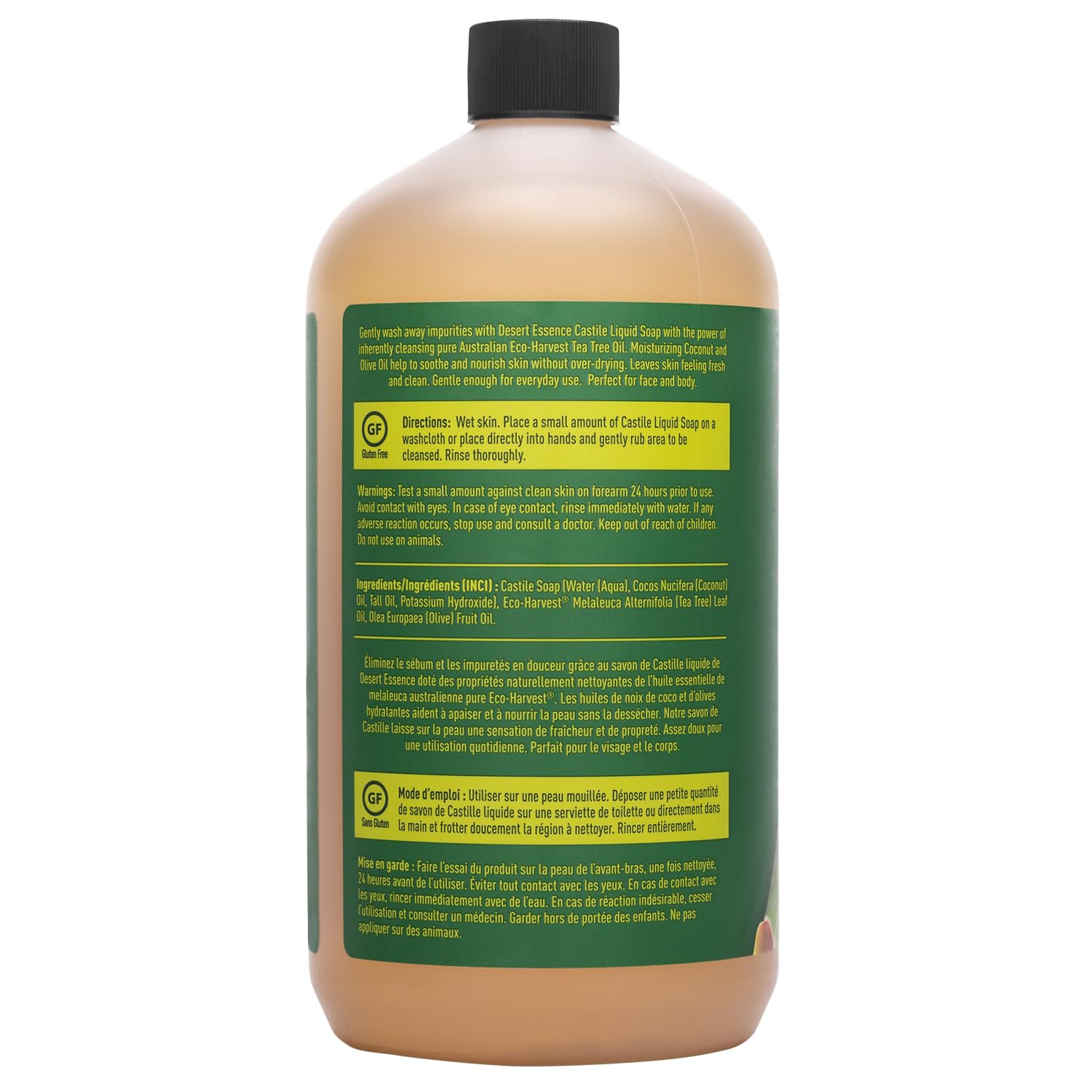 Desert Essence Coconut Oil ingredient spotlight for nourishing skin in Castile soap.
