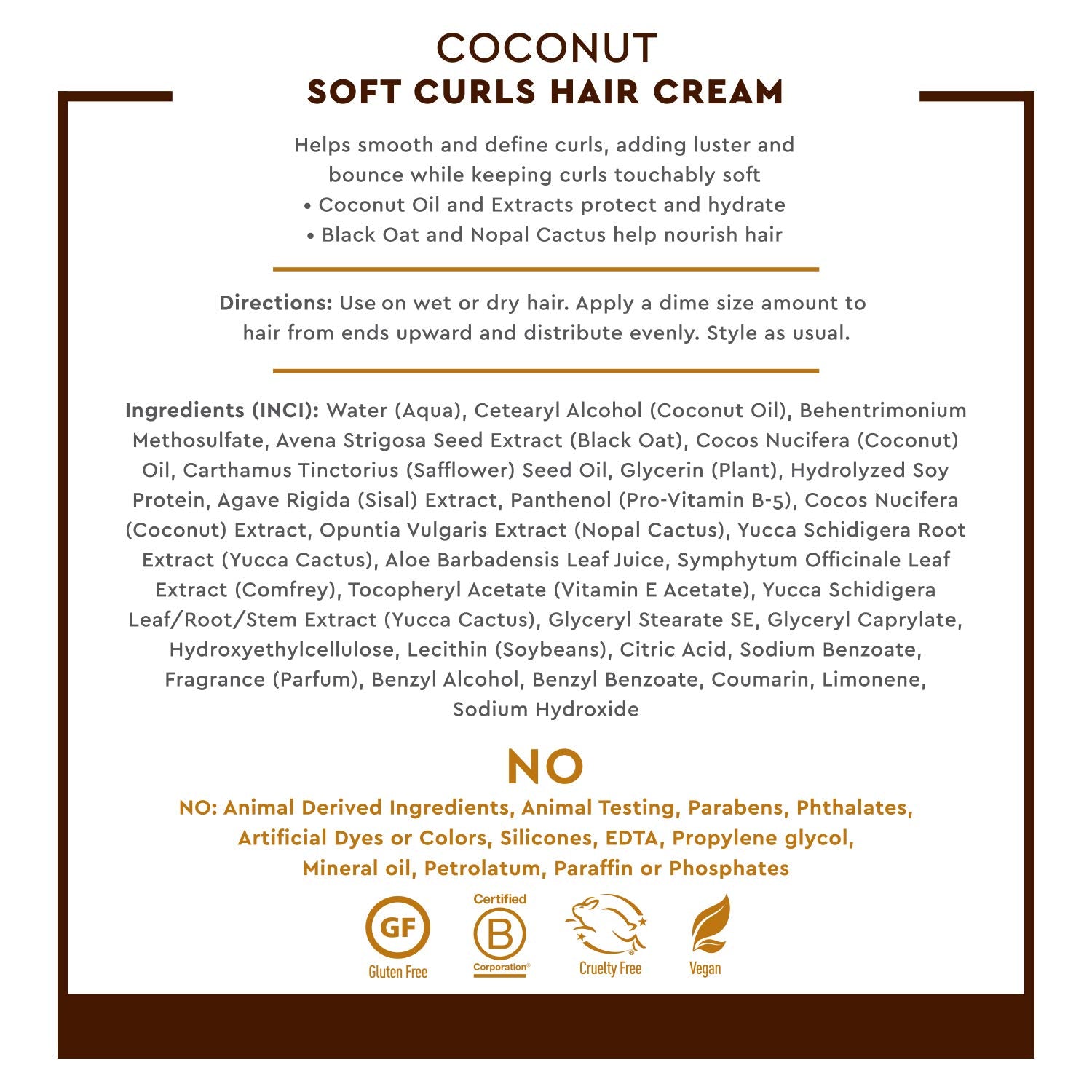 Desert Essence Coconut Soft Curls Hair Cream creamy texture closeup signaling rich moisture.