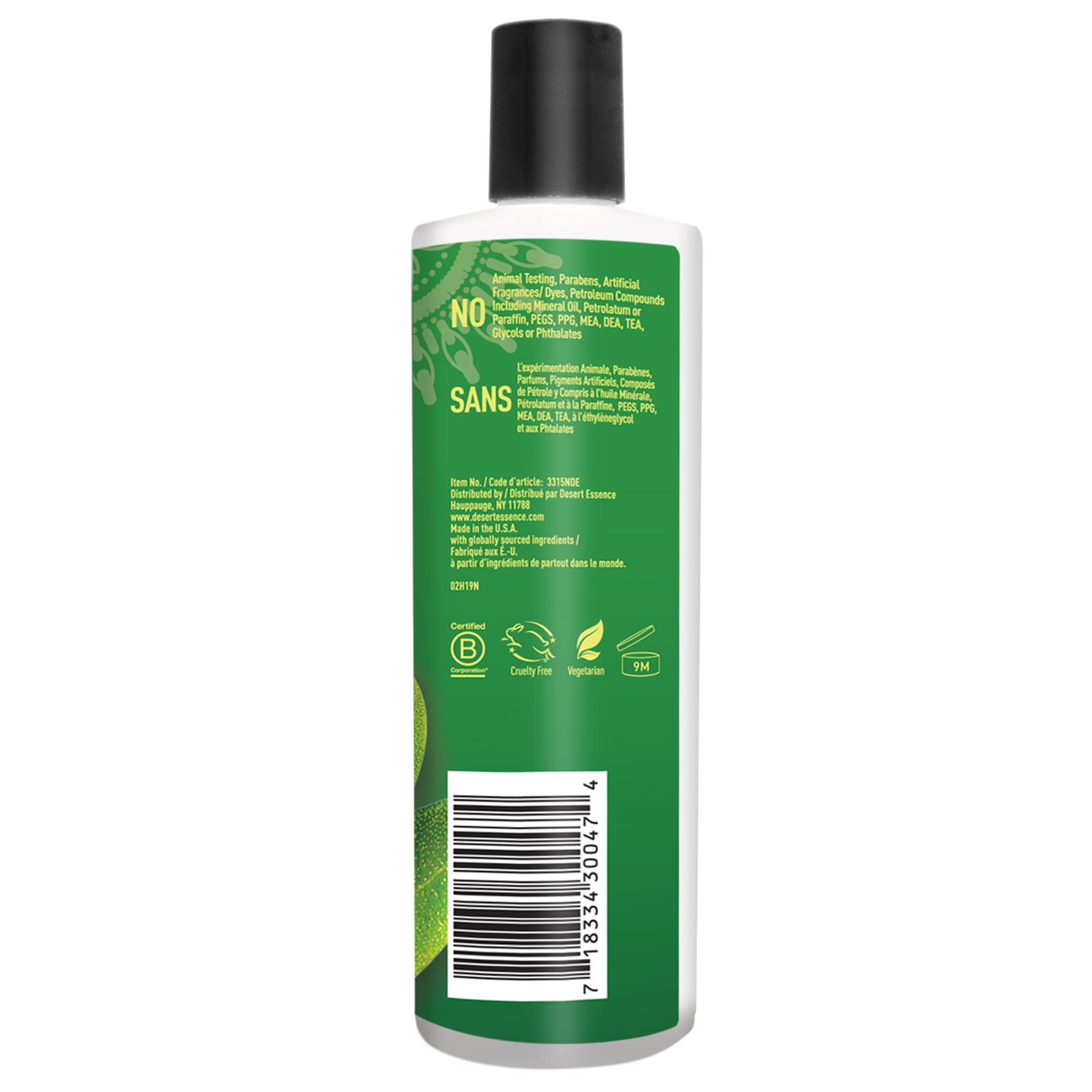 Desert Essence conditioner texture on palm shows smooth detangling potential