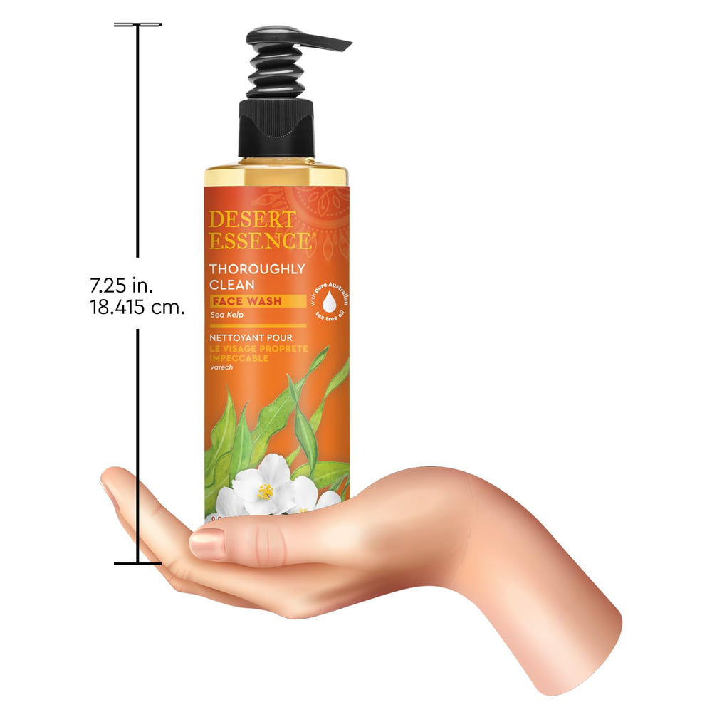 Desert Essence castile soap texture highlights gentle daily cleansing