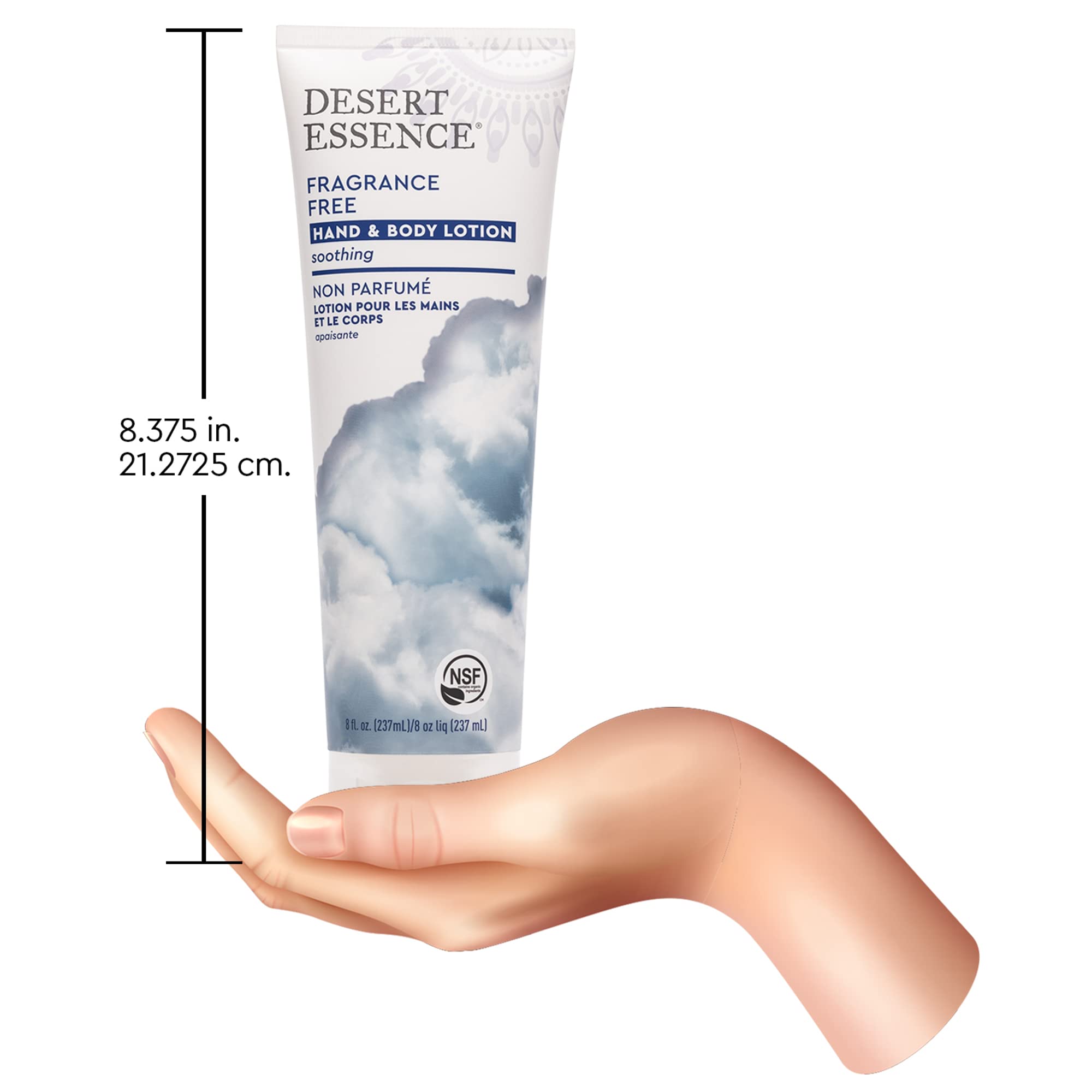 Smooth skin after applying Desert Essence fragrance-free lotion.