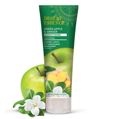 Desert Essence Green Apple and Ginger Conditioner bottle delivers lightweight moisture for fine hair.