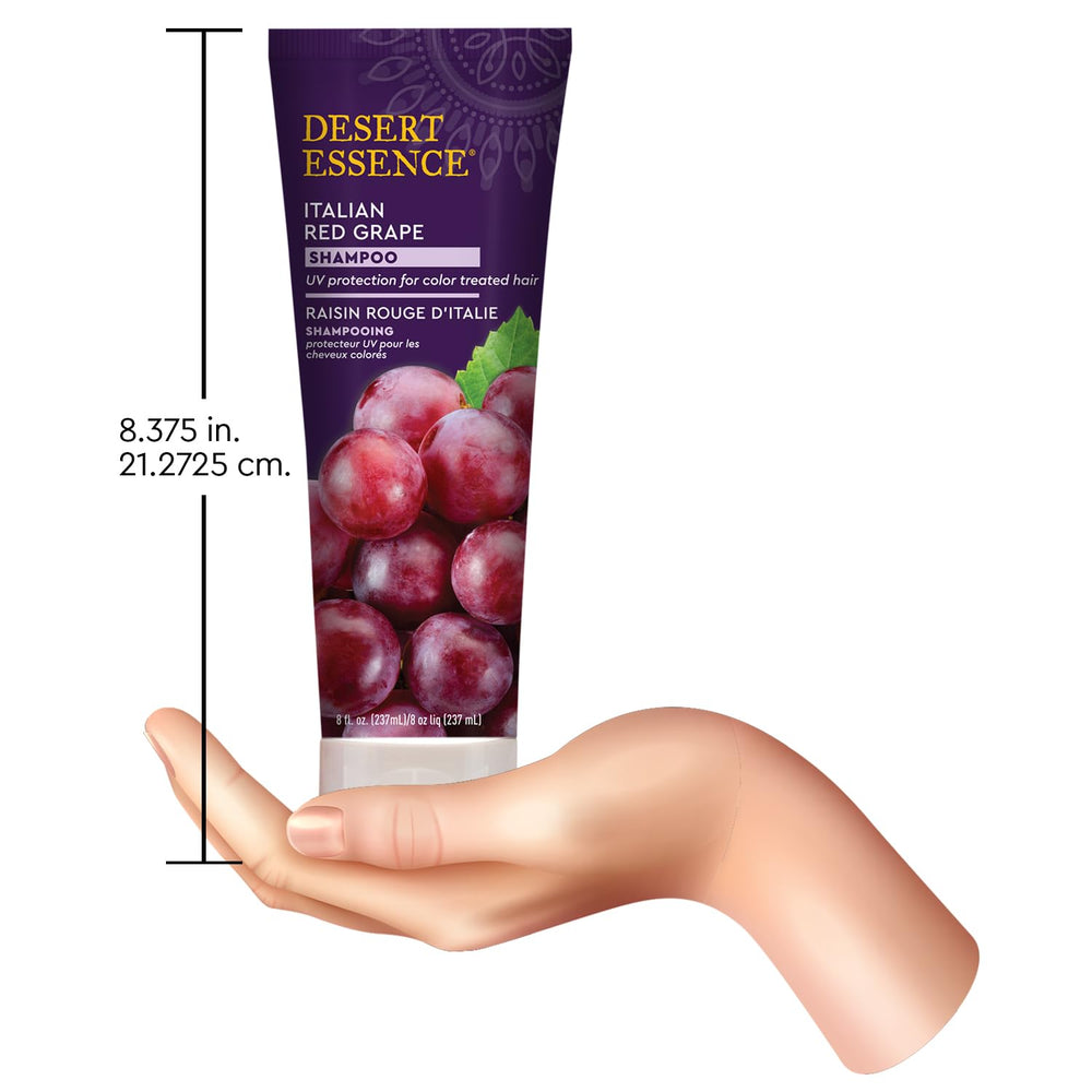 Shampoo bottle illuminated suggesting UV protection and color care benefits