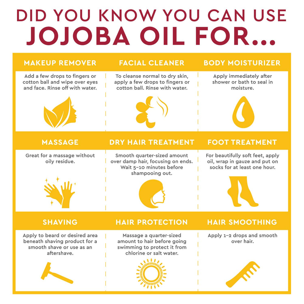 Desert Essence jojoba oil applied to scalp for nourishing moisture and balanced oil