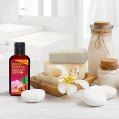 Desert Essence Moringa, Jojoba & Rose Hip Oil drops demonstrating quick skin absorption
