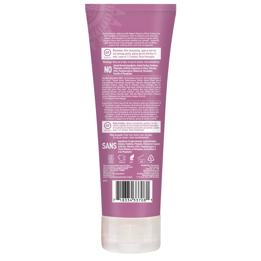 Desert Essence Red Raspberry Conditioner dispense shows easy, mess-free daily use.