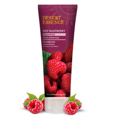 Desert Essence Raspberry Shampoo lather cleanses daily pollutants.