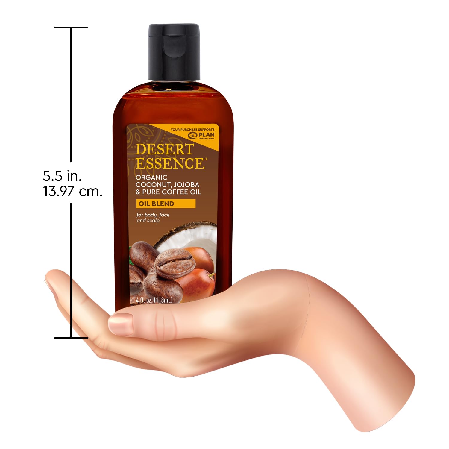 Desert Essence scalp massage twist illustrates invigorating scalp care routine.