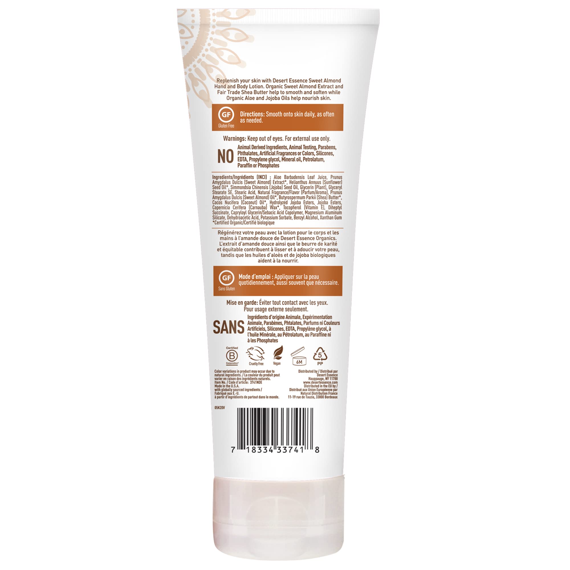 Desert Essence Sweet Almond fragrance pump conveys spa-like aromatics for daily care