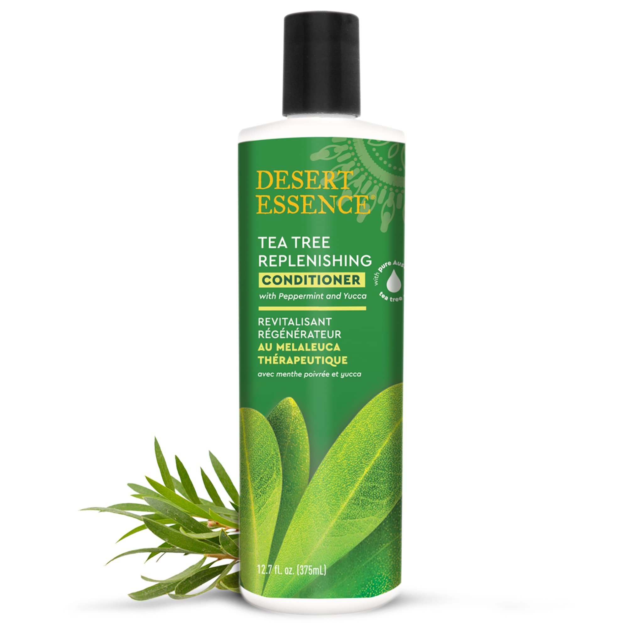 Desert Essence Tea Tree Conditioner pump-dispense for easy, mess-free daily conditioning