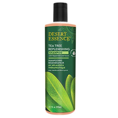 Desert Essence Tea Tree Oil Shampoo ingredient shot highlighting tea tree oil cleansing benefits