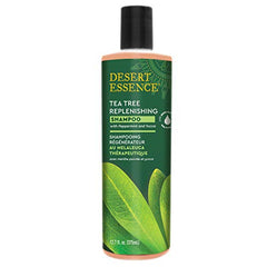 Desert Essence Tea Tree Oil Shampoo ingredient shot highlighting tea tree oil cleansing benefits