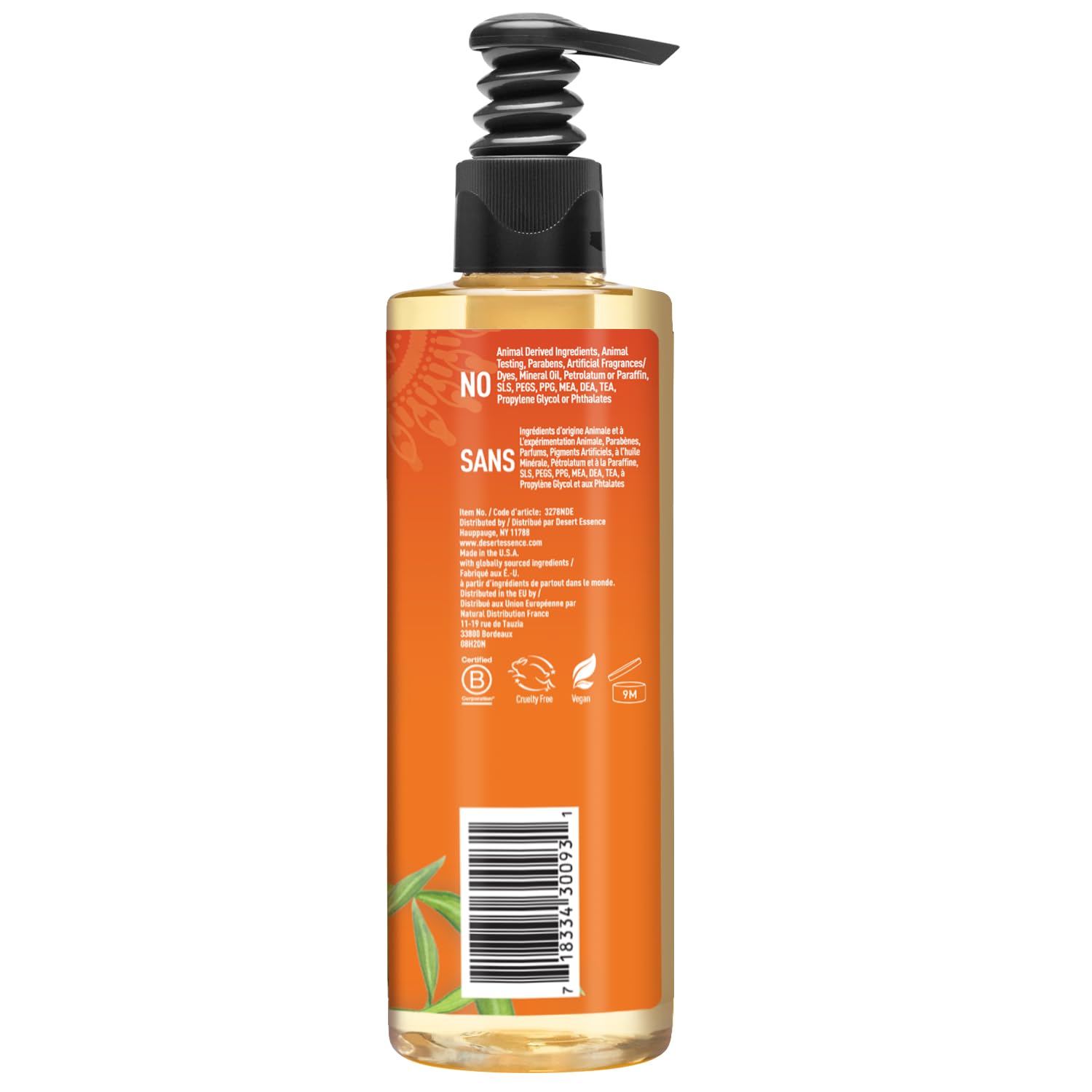 Desert Essence vegan cruelty-free USA-made label signals ethical, responsible skincare