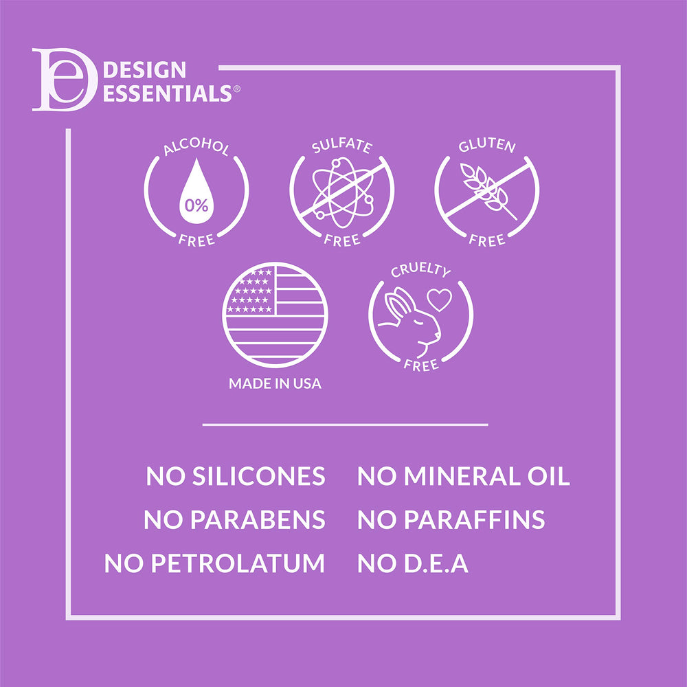 Design Essentials Agave & Lavender blow-dry glide showcases faster styling without excess heat.